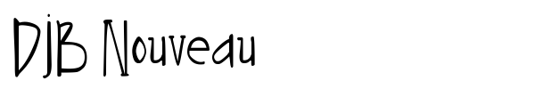 DJB Nouveau font preview